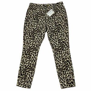 Frame Ali High Rise Cigarette Jeans Size 32 Skinny Beige Animal Print Cr…